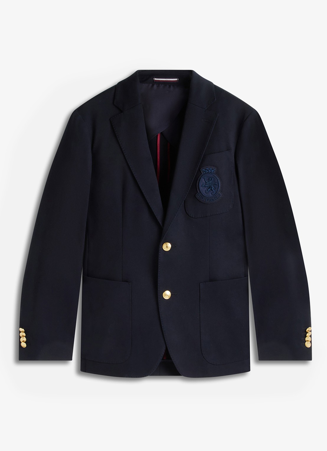 Tommy Hilfiger Regular fit colbert met steekzakken - voorkant 6 donkerblauw