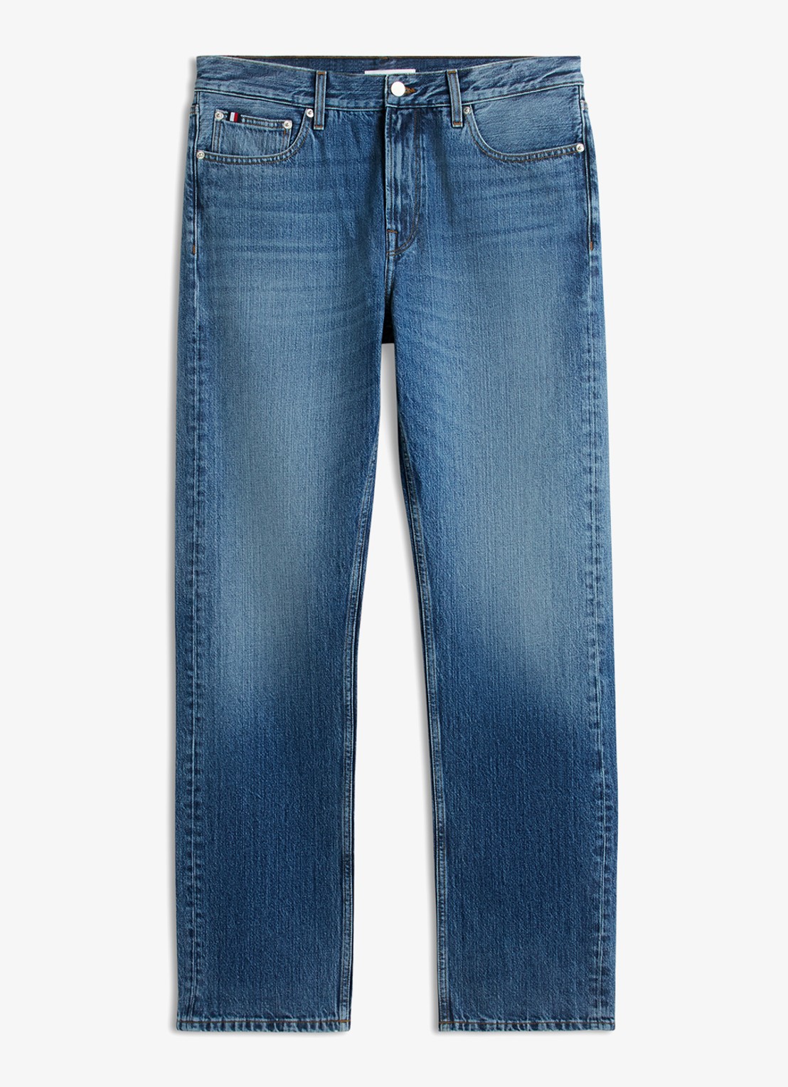 Tommy Hilfiger Regular fit jeans met steekzakken - voorkant indigo