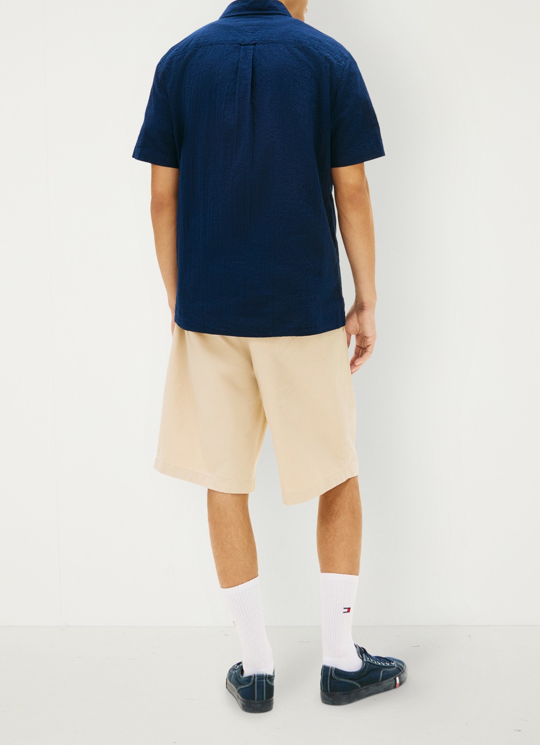 Tommy Hilfiger Regular fit overhemd in linnenblend - achterkant 3 dark night navy-c1g