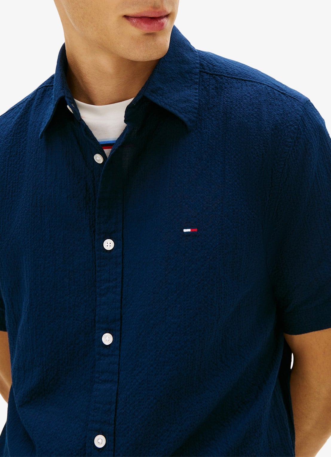 Tommy Hilfiger Regular fit overhemd in linnenblend - detail 5 dark night navy-c1g