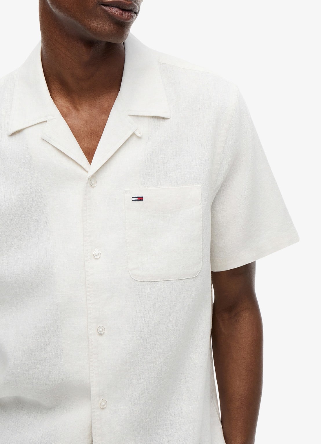 Tommy Hilfiger Regular fit overhemd in linnenblend - detail 2 ecru-ybl