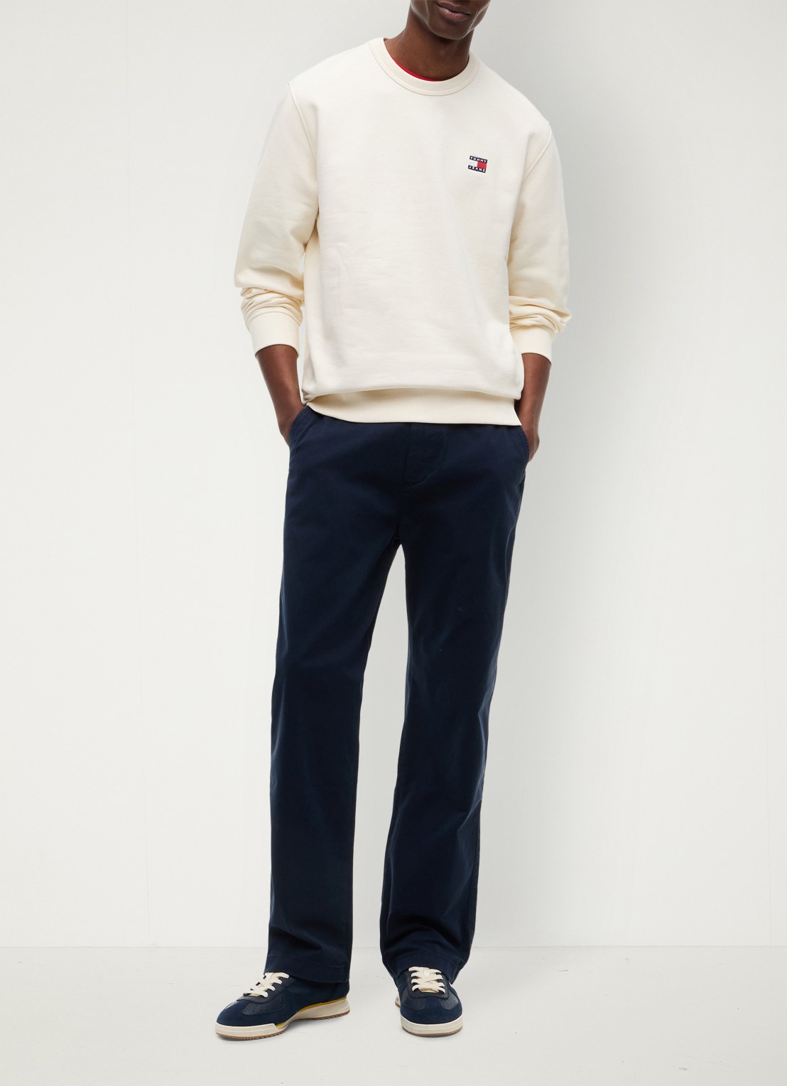 Tommy Hilfiger Regular fit overhemd in linnenblend - voorkant 3 blue storm-c6q / blauw