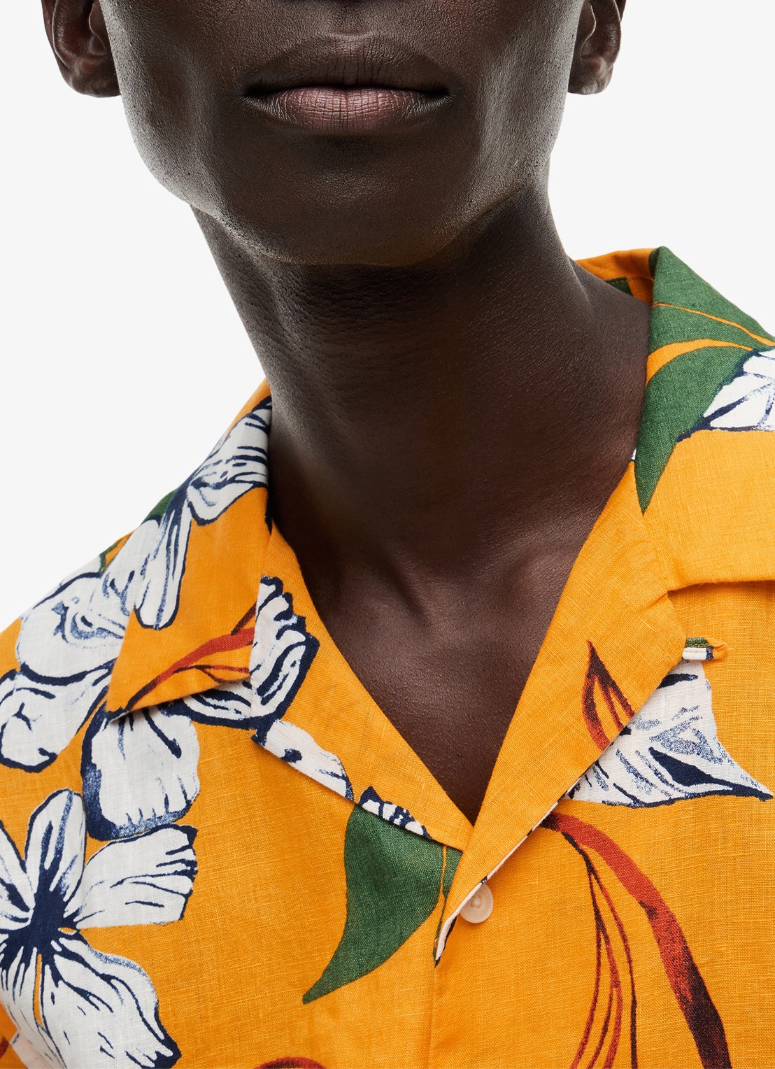 Tommy Hilfiger Regular fit overhemd met bloemenprint - detail 5 oranje