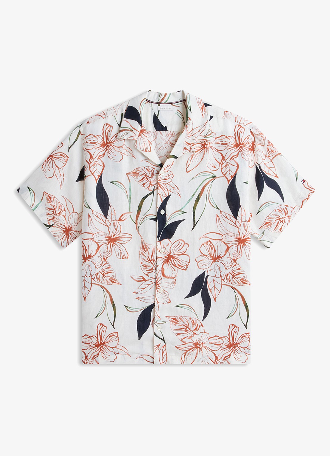 Tommy Hilfiger Regular fit overhemd met bloemenprint - voorkant 2 ivoor