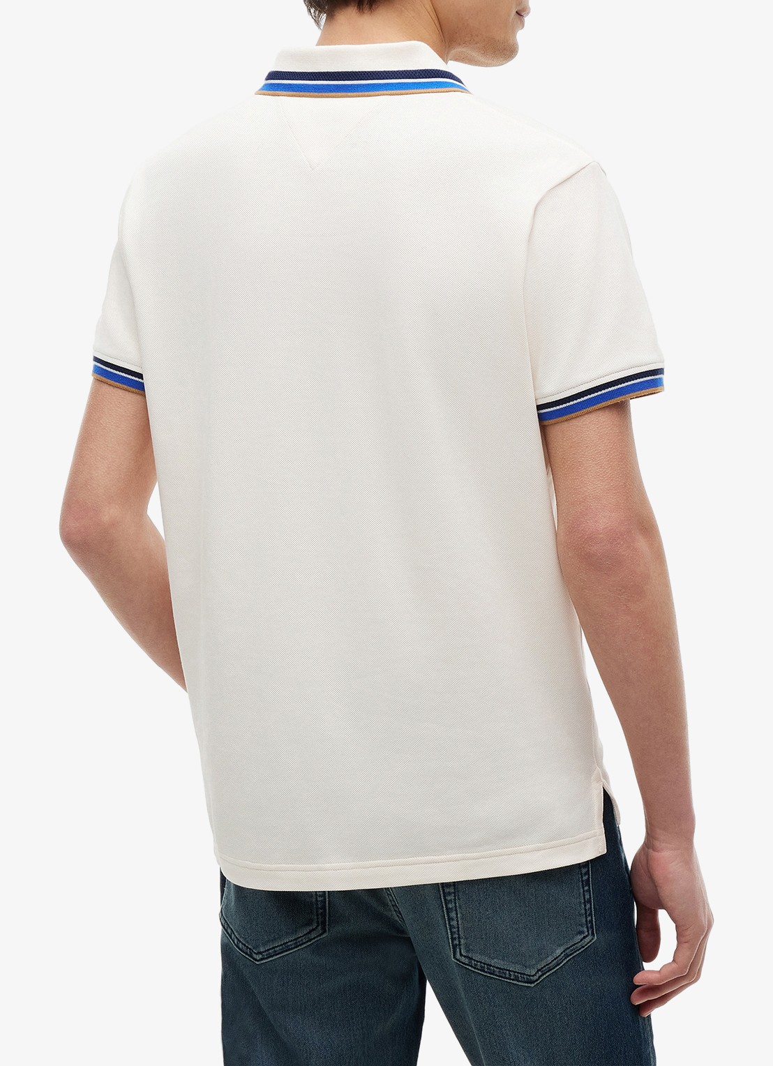 Tommy Hilfiger Regular fit overhemd met gestreept detail - achterkant 3 ivoor