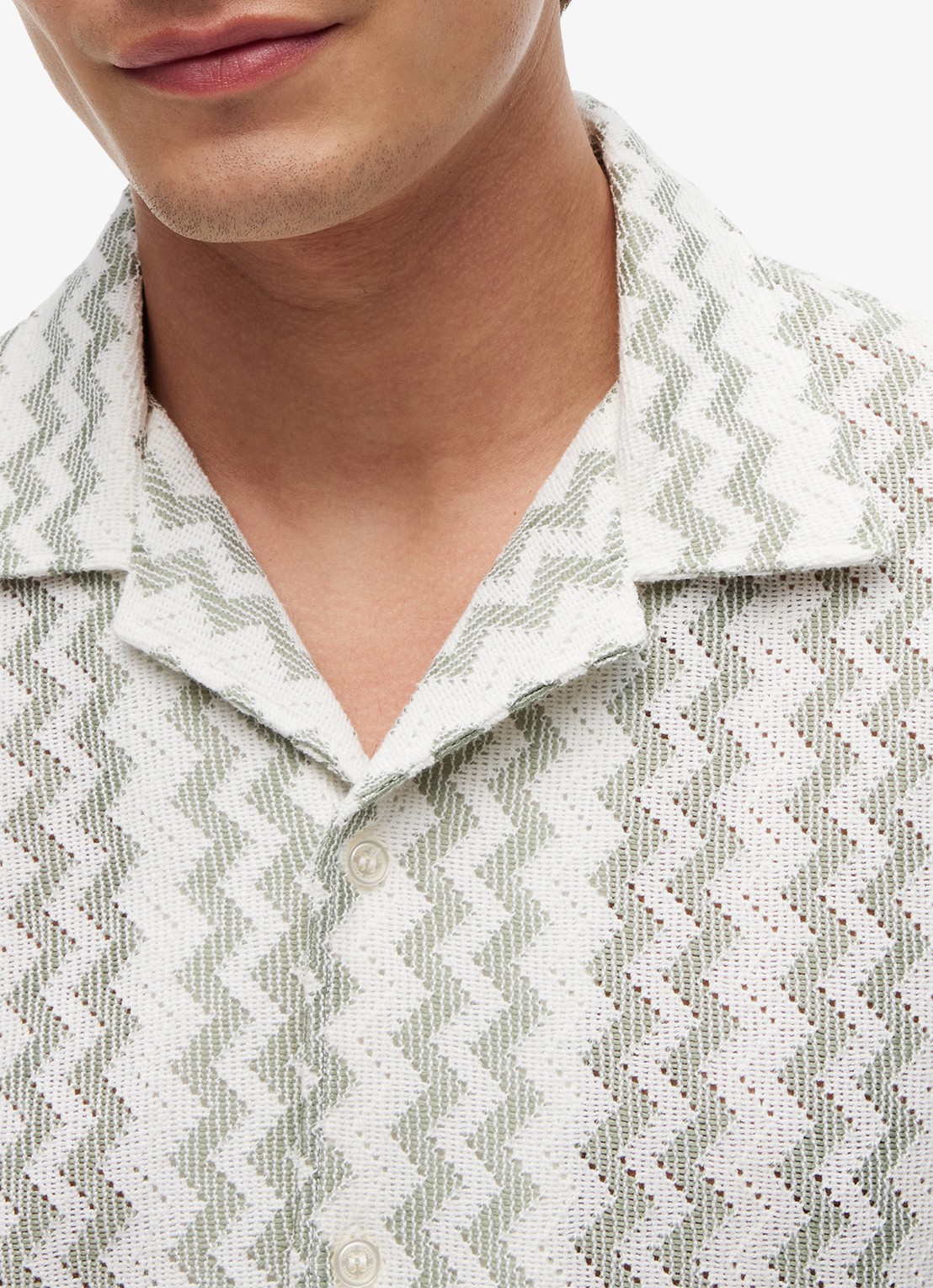 Tommy Hilfiger Regular fit overhemd met grafische print - detail 5 olijfgroen