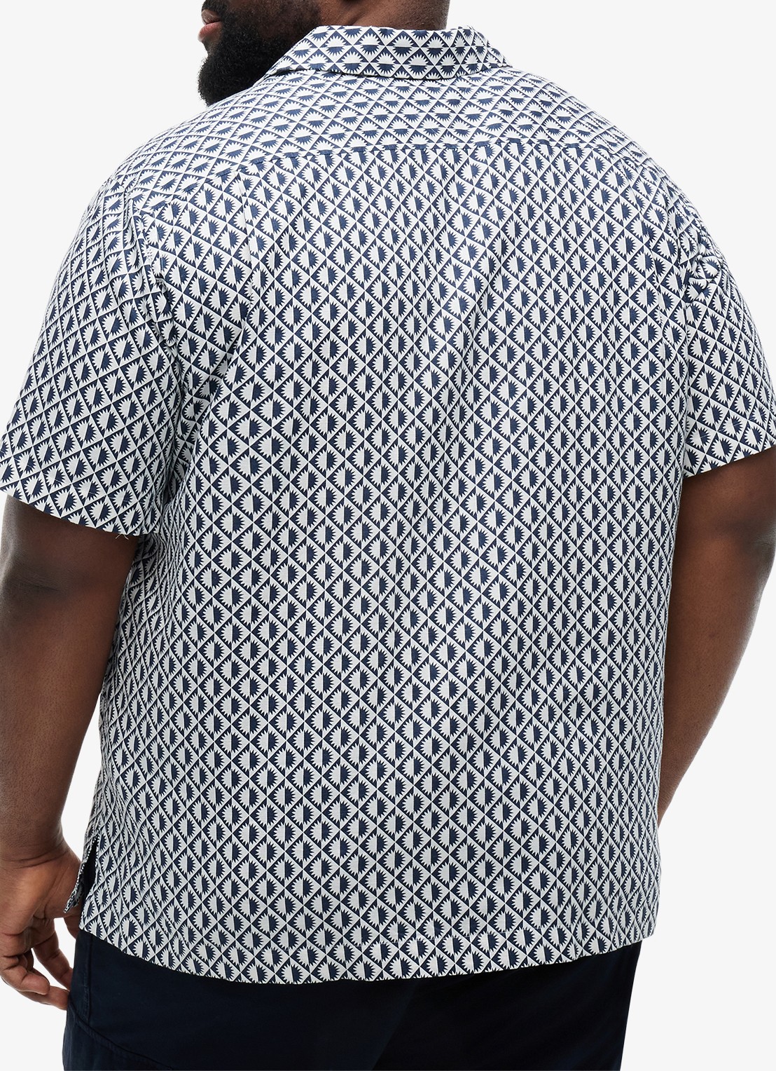 Tommy Hilfiger Regular fit overhemd met grafische print - achterkant 5 donkerblauw