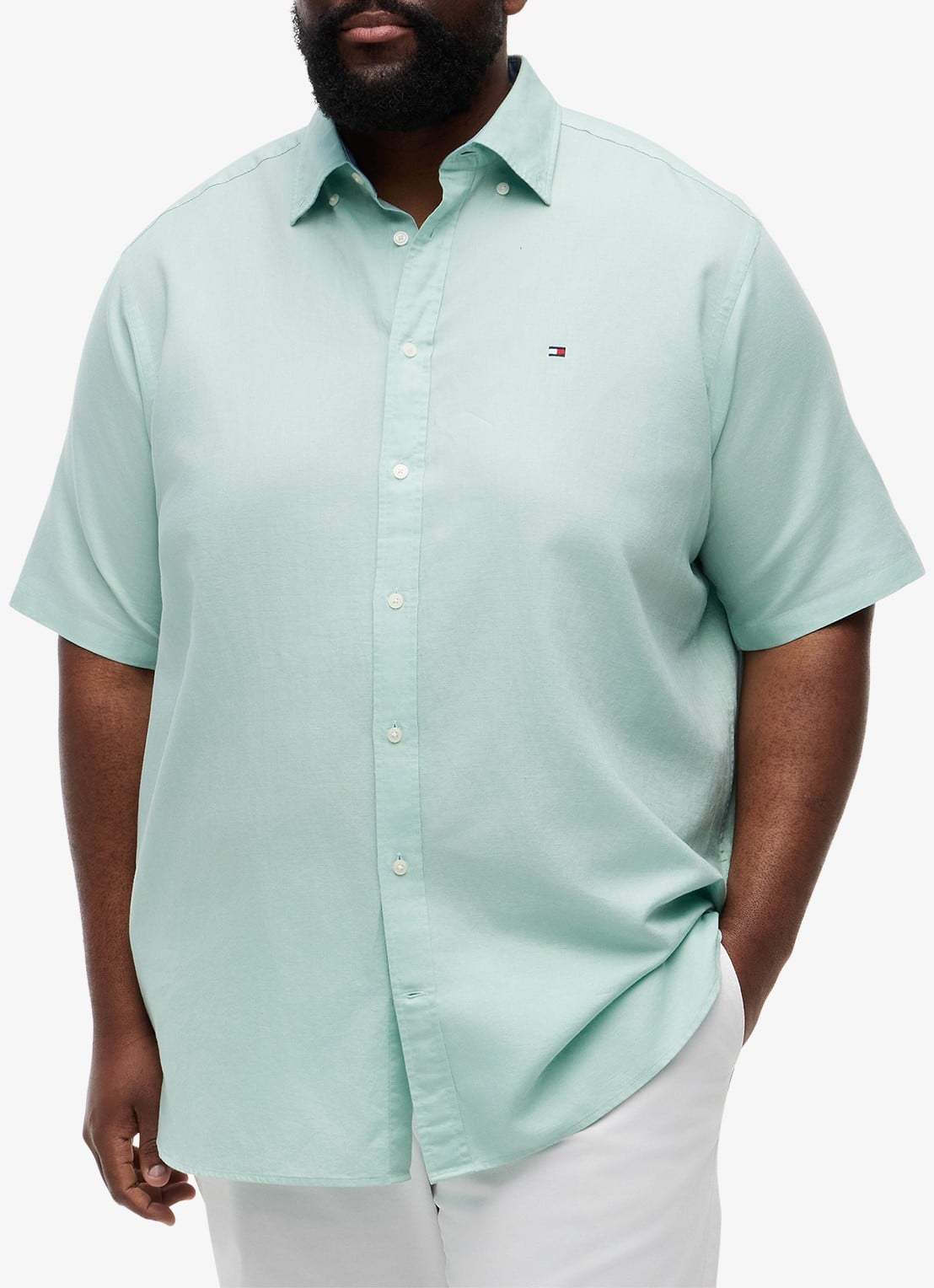 Tommy Hilfiger Regular fit overhemd met logo - detail 3 mint