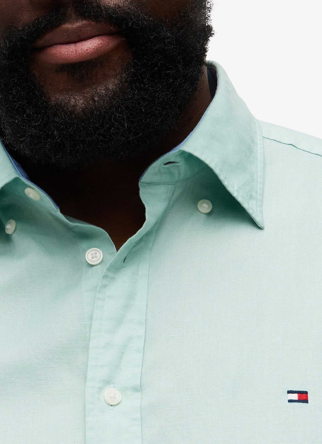 Tommy Hilfiger Regular fit overhemd met logo - detail 4 mint