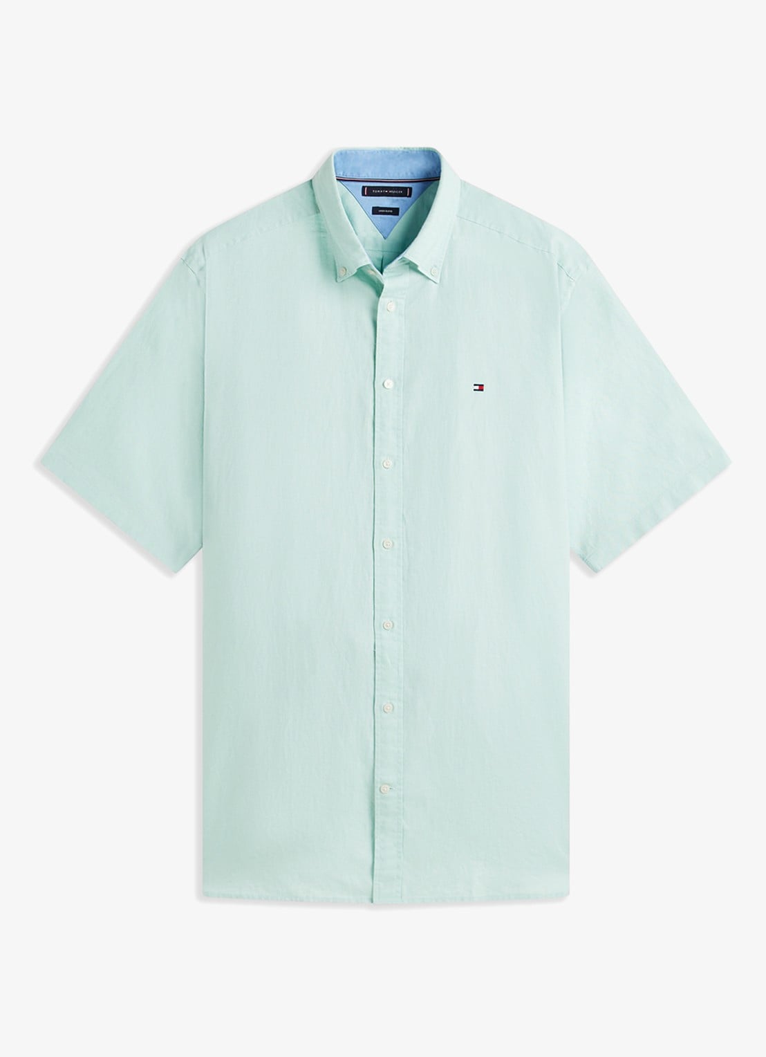 Tommy Hilfiger Regular fit overhemd met logo - voorkant mint