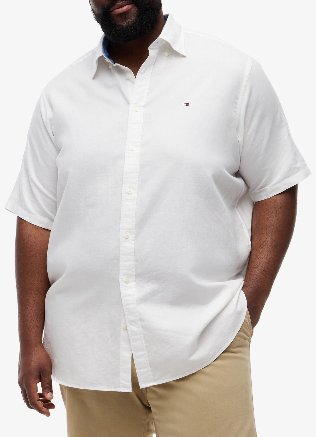 Tommy Hilfiger Regular fit overhemd met logo - detail 4 wit