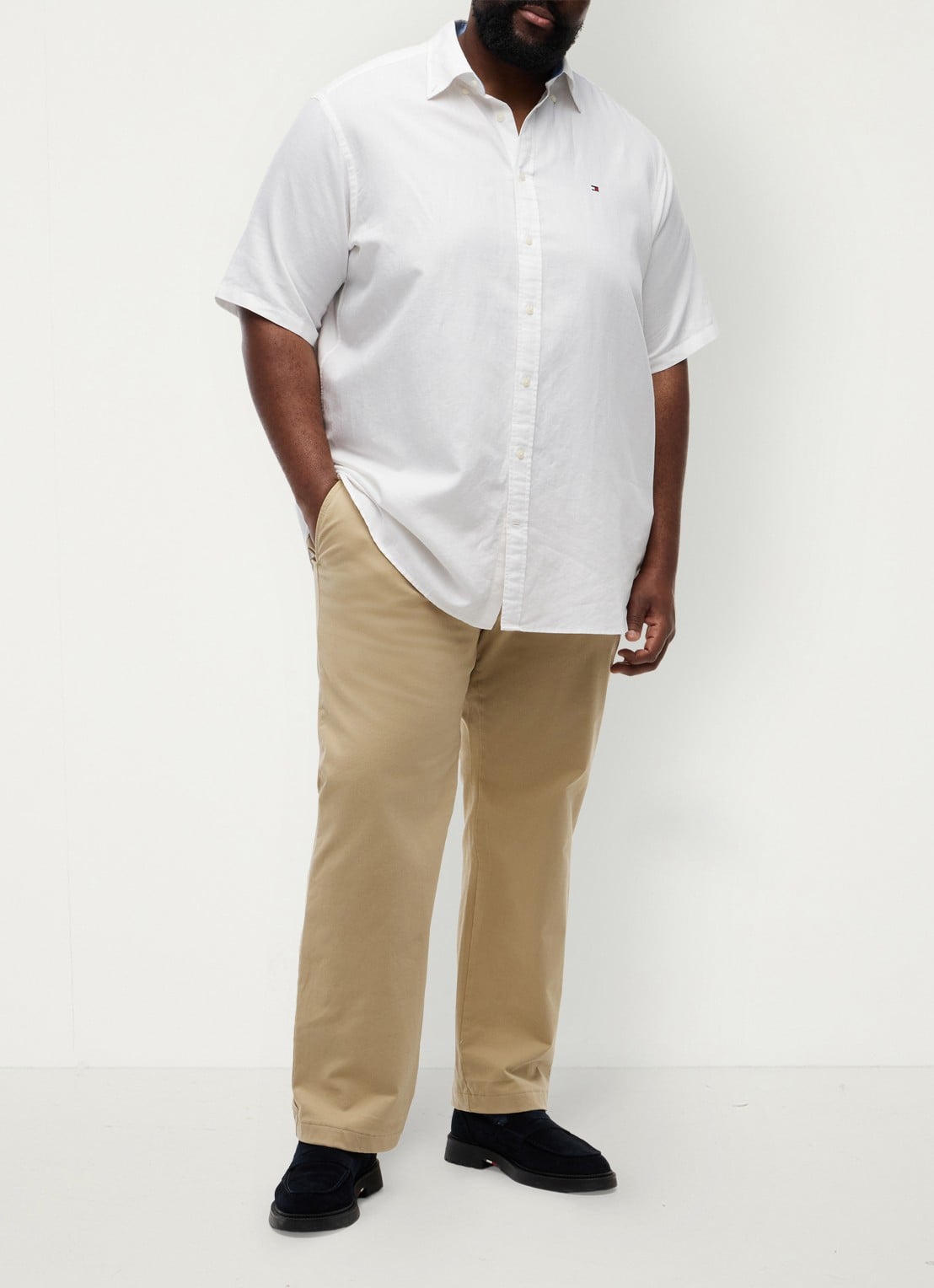 Tommy Hilfiger Regular fit overhemd met logo - voorkant 2 wit