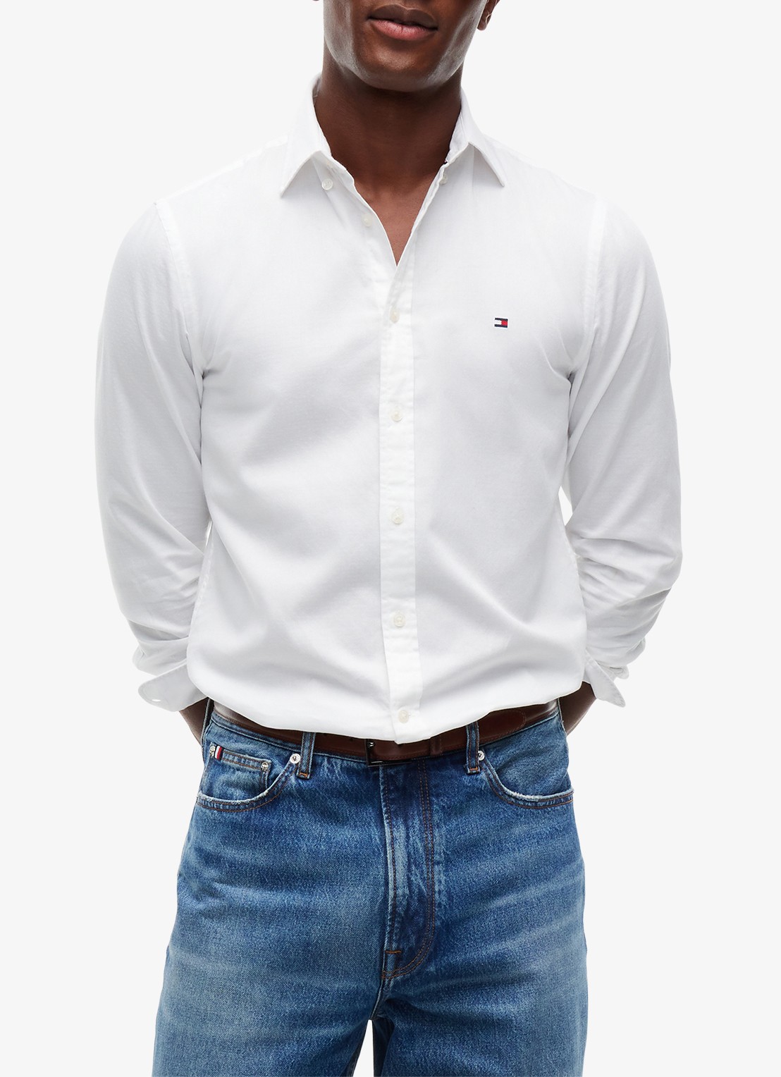 Tommy Hilfiger Regular fit overhemd met logo - detail 4 wit