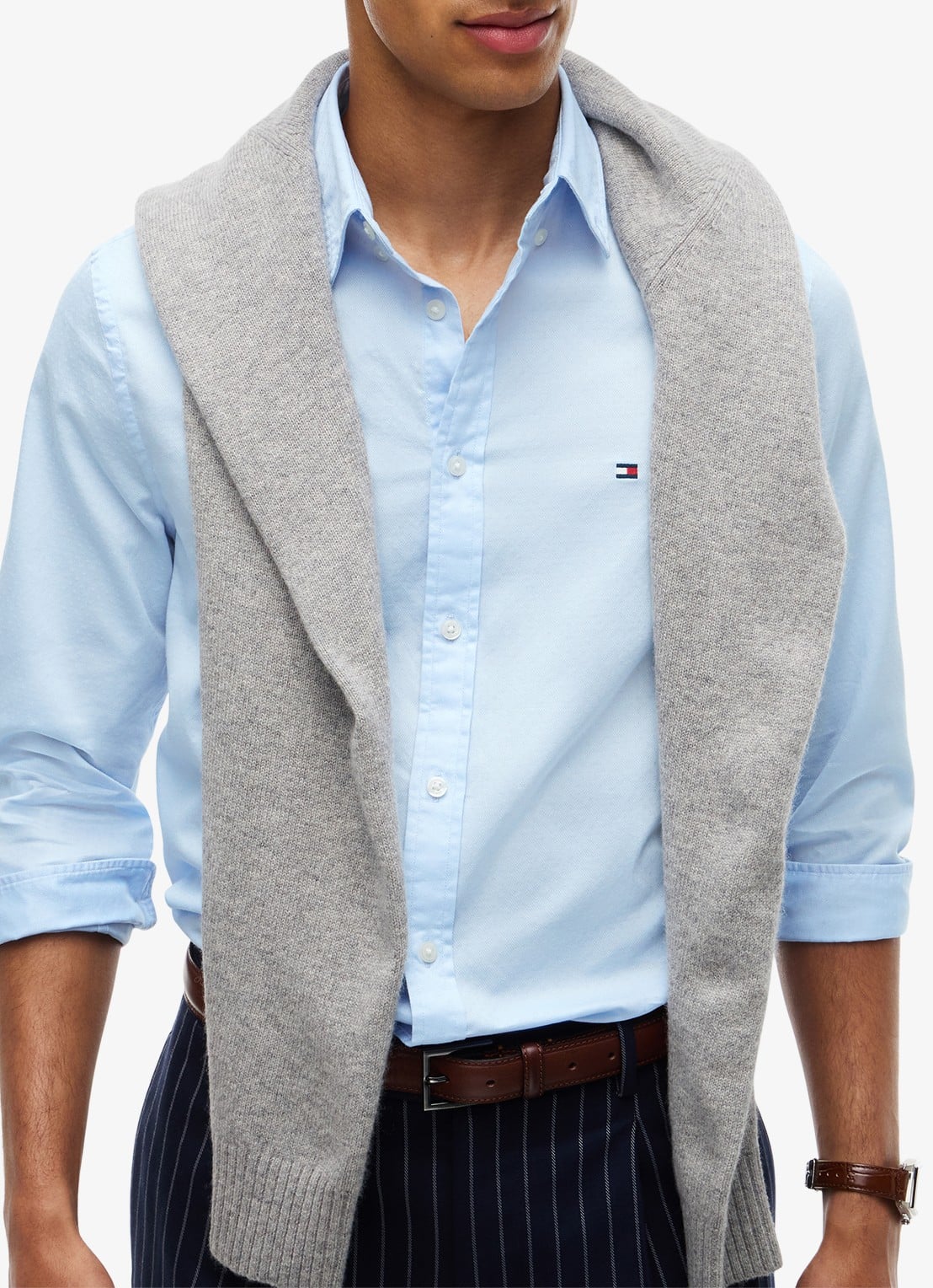 Tommy Hilfiger Regular fit overhemd met logo - detail 2 sweet blue-c3q