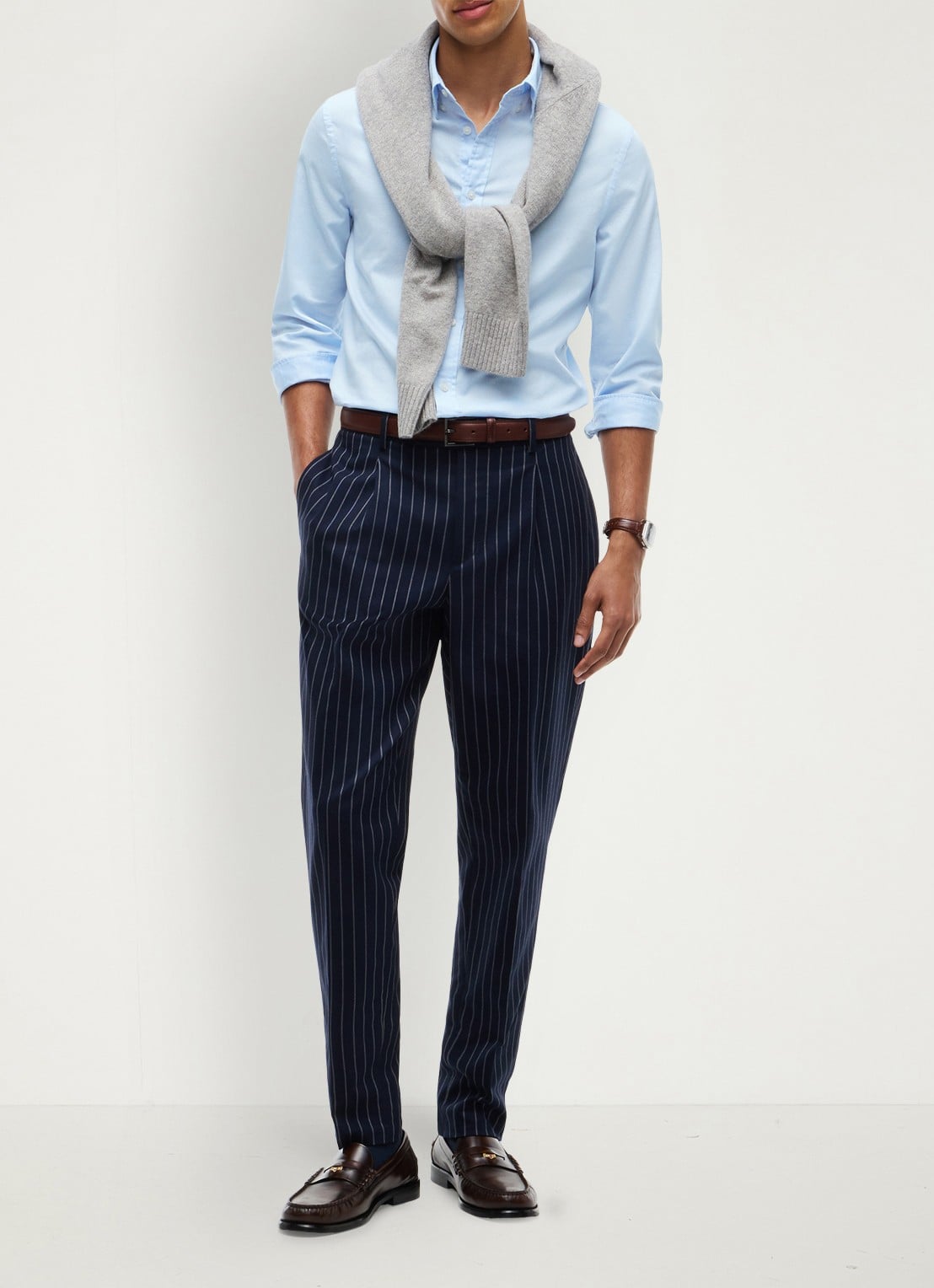 Tommy Hilfiger Regular fit overhemd met logo - voorkant 5 sweet blue-c3q