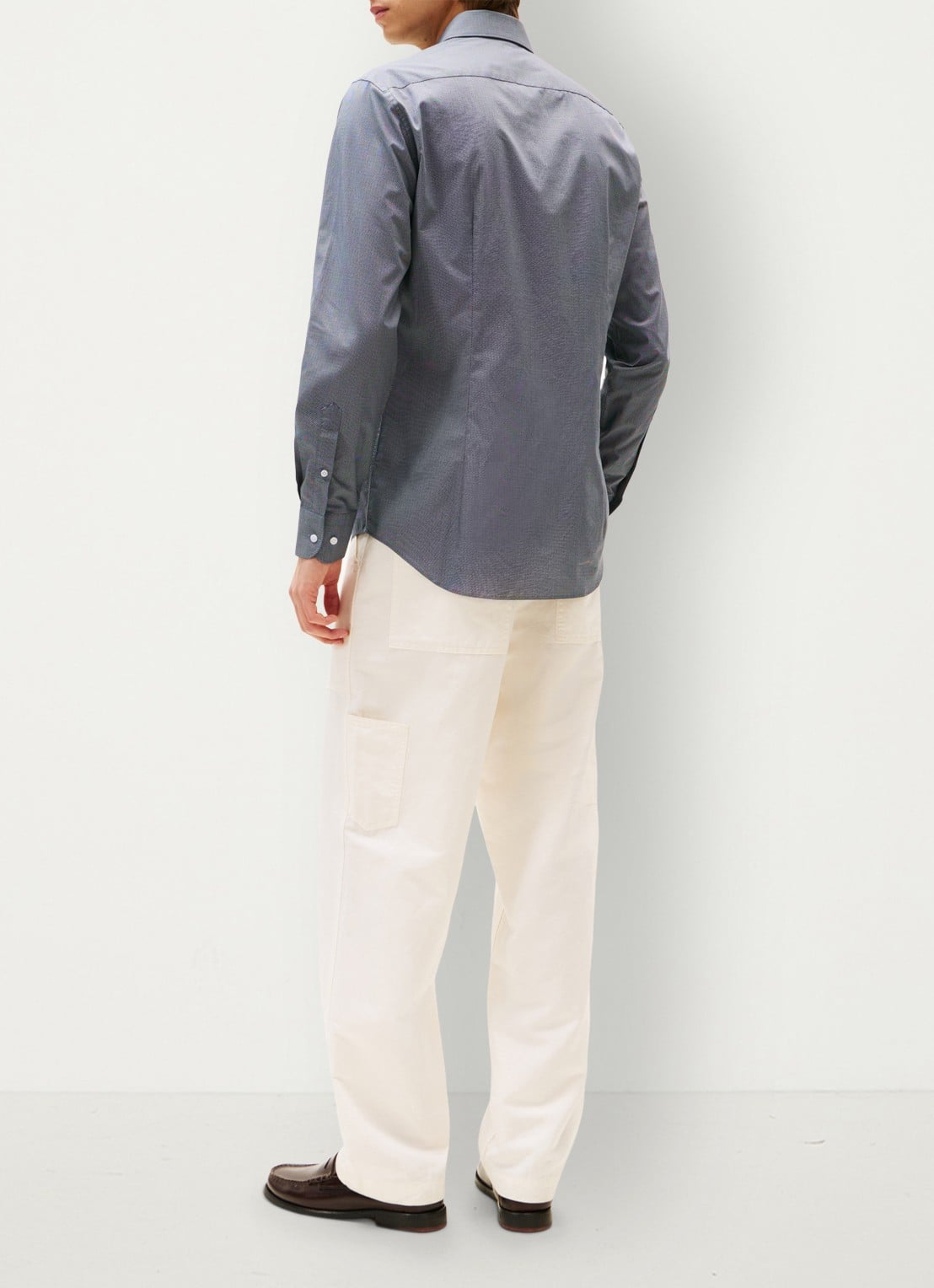 Tommy Hilfiger Regular fit overhemd met logoborduring - achterkant 4 grijs