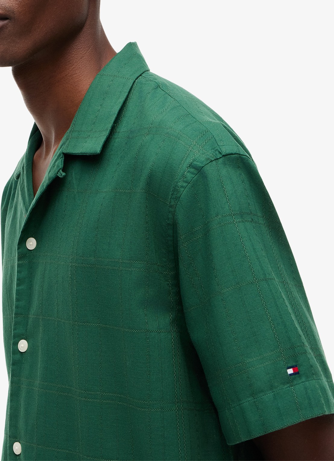 Tommy Hilfiger Regular fit overhemd met ruitdessin - detail 5 mosgroen