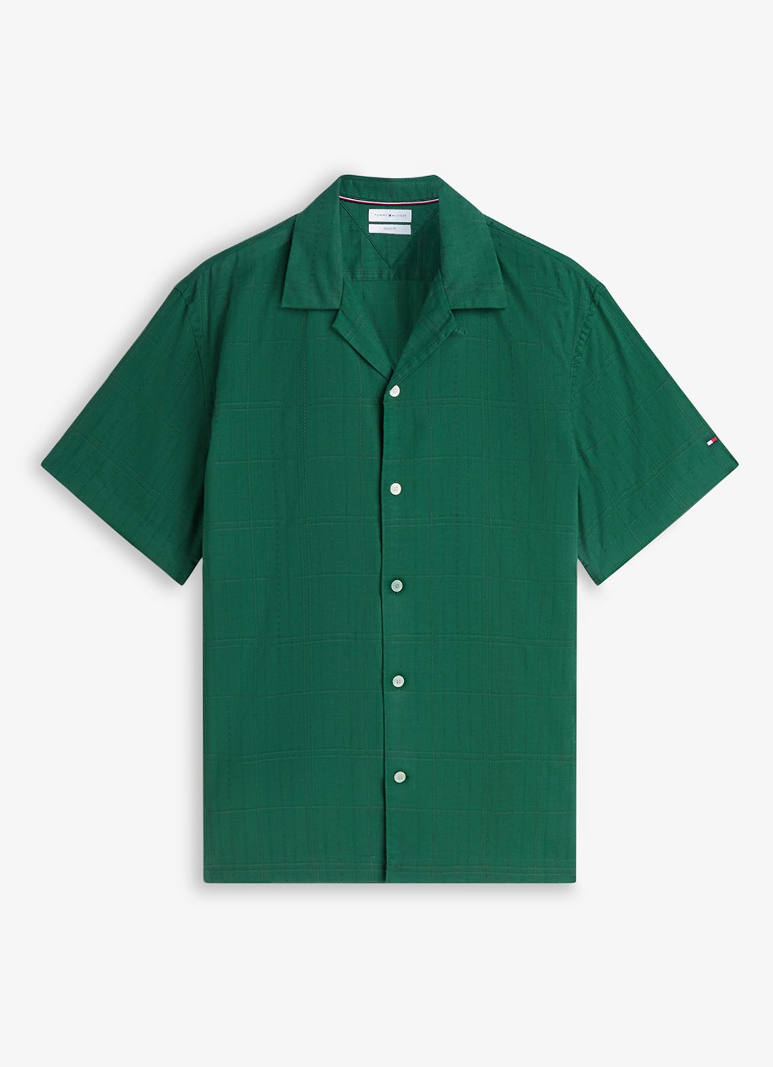 Tommy Hilfiger Regular fit overhemd met ruitdessin - voorkant 2 mosgroen