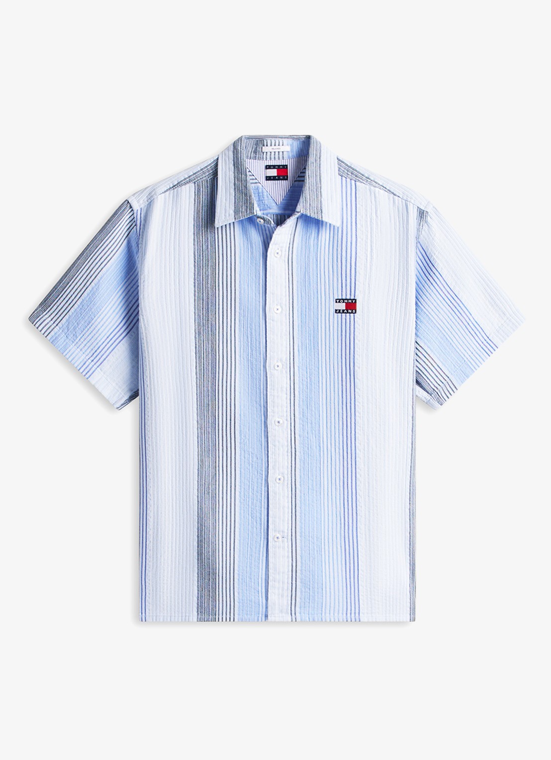 Tommy Hilfiger Regular fit overhemd met streepprint - voorkant 2 lichtblauw