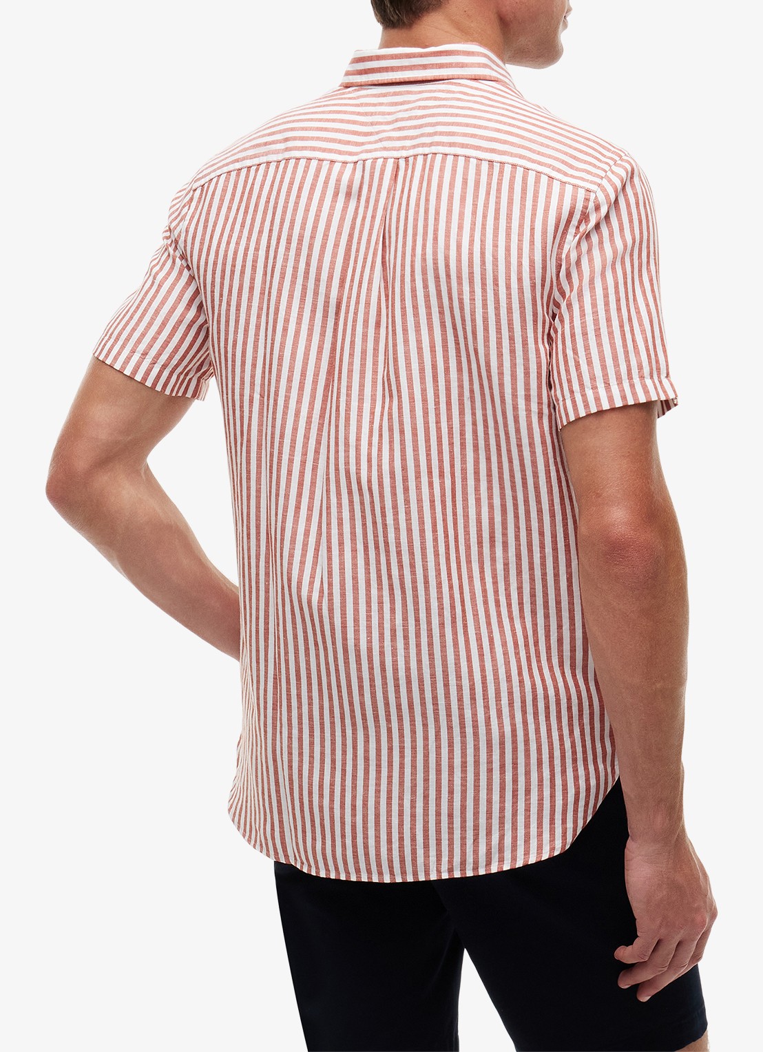 Tommy Hilfiger Regular fit overhemd met streepprint - achterkant rood