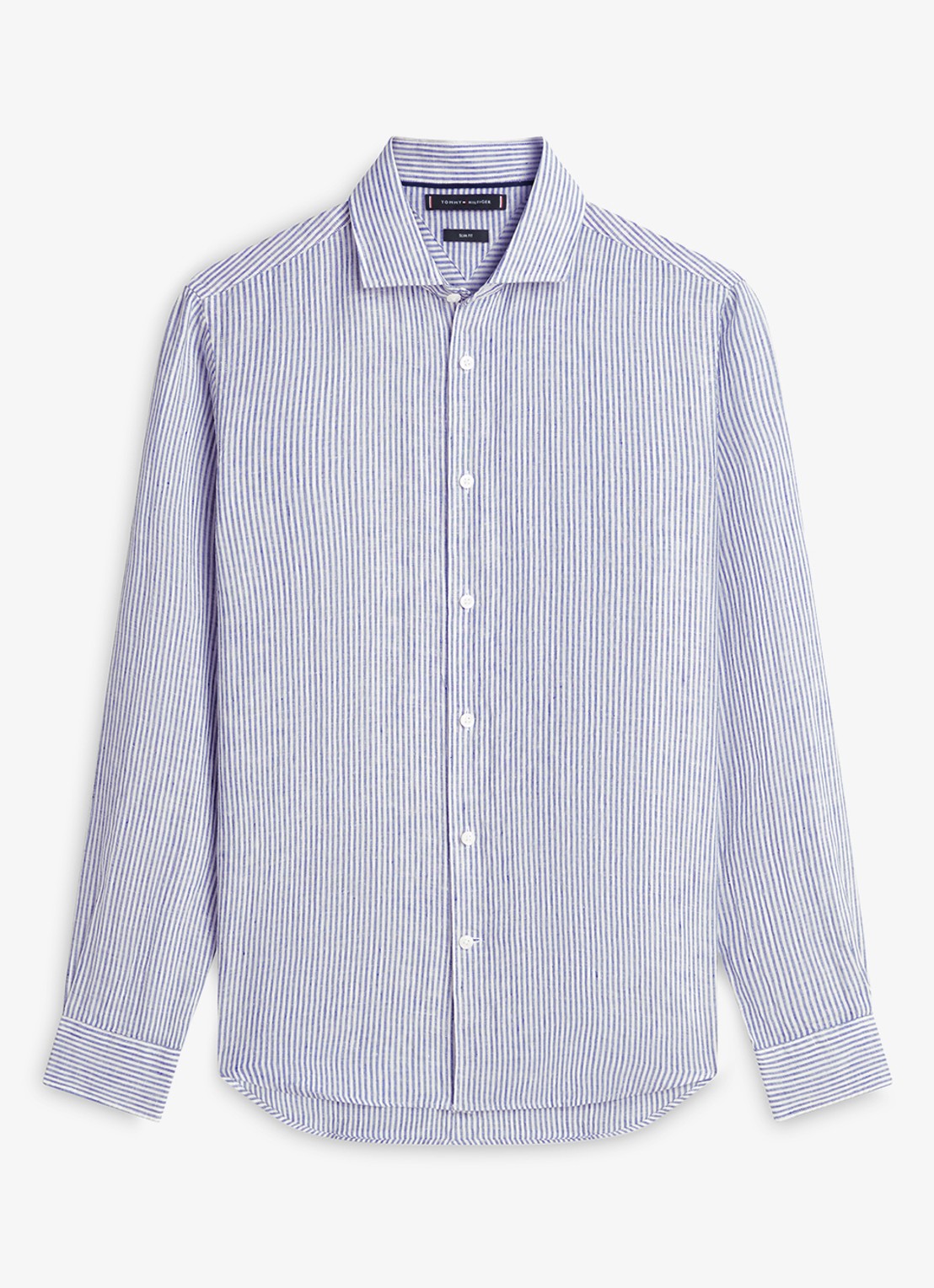Tommy Hilfiger Regular fit overhemd met streepprint - voorkant 2 lichtblauw