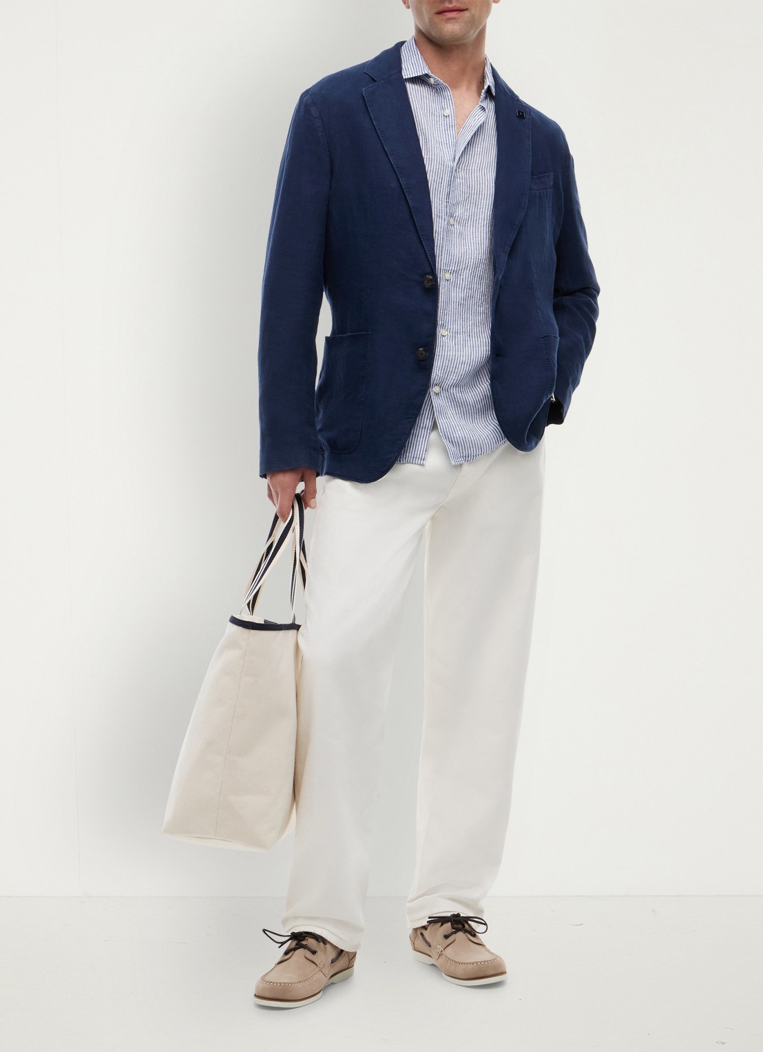 Tommy Hilfiger Regular fit overhemd met streepprint - voorkant 3 lichtblauw