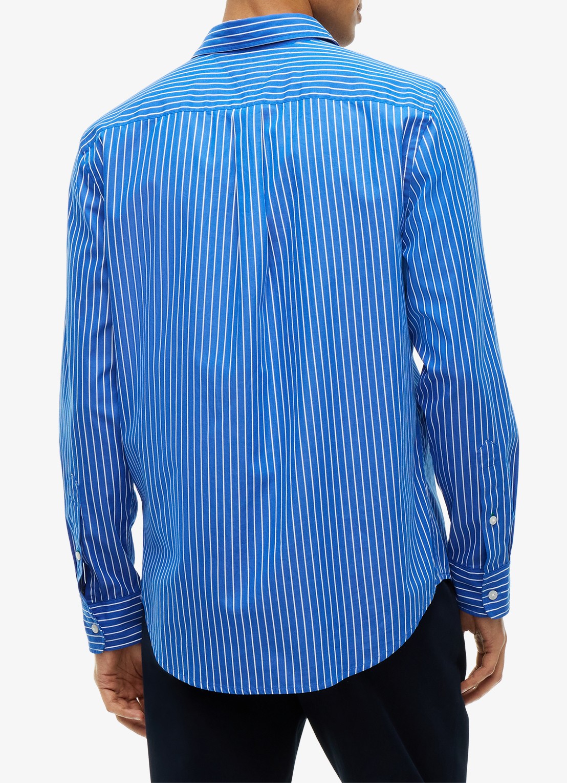 Tommy Hilfiger Regular fit overhemd met streepprint - achterkant 5 donkerblauw
