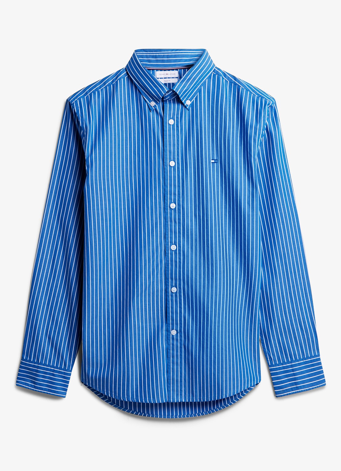 Tommy Hilfiger Regular fit overhemd met streepprint - voorkant 3 donkerblauw