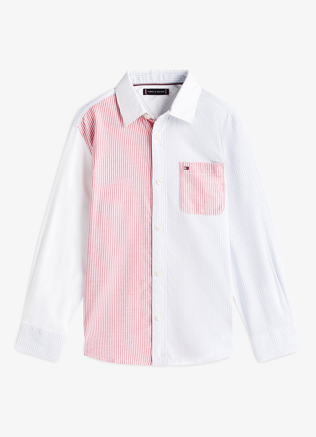 Tommy Hilfiger Regular fit overhemd met streepprint - voorkant 2 rood