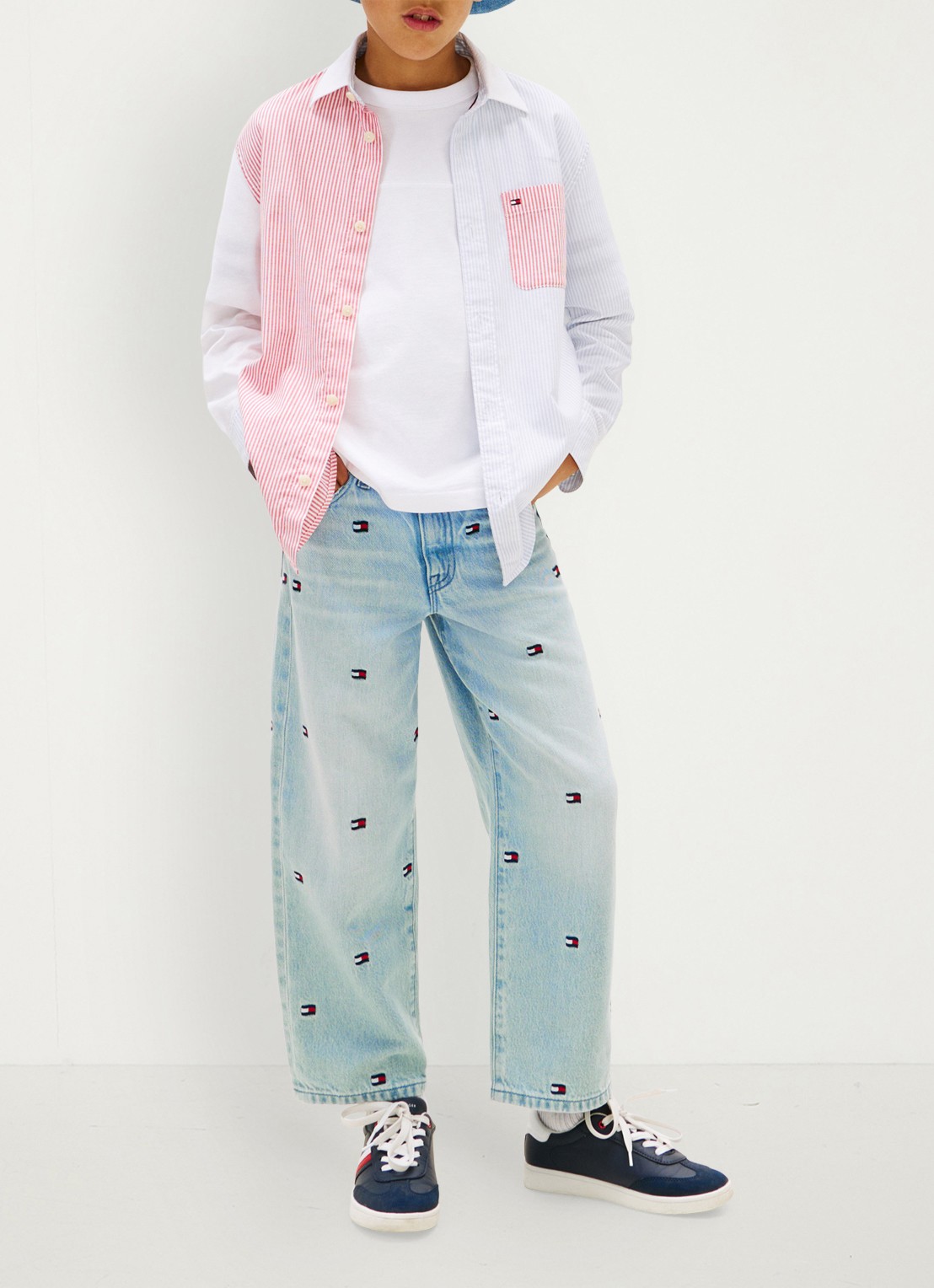 Tommy Hilfiger Regular fit overhemd met streepprint - voorkant 3 rood