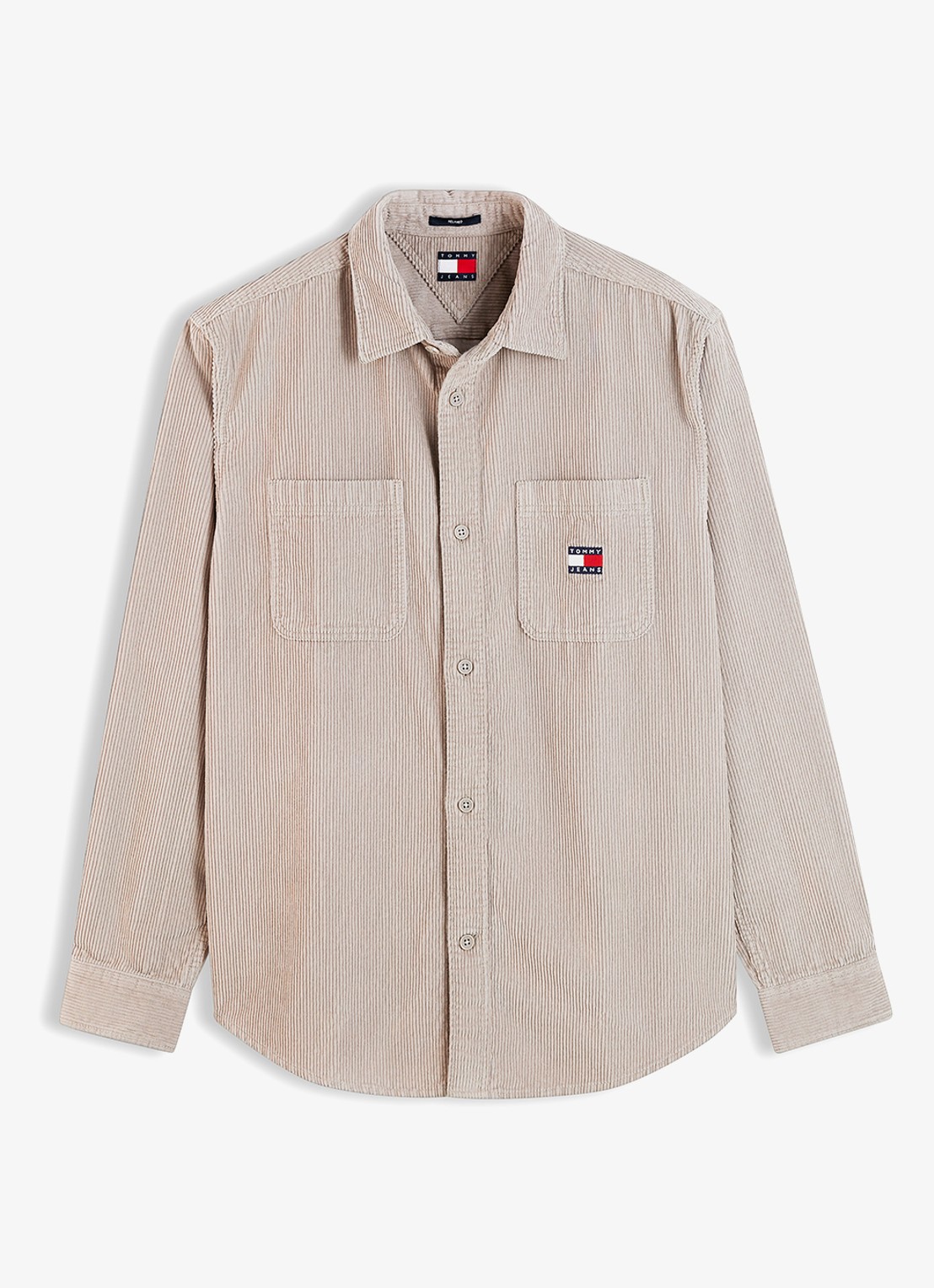 Tommy Hilfiger Regular fit overhemd van corduroy met logoborduring - voorkant 3 oudroze