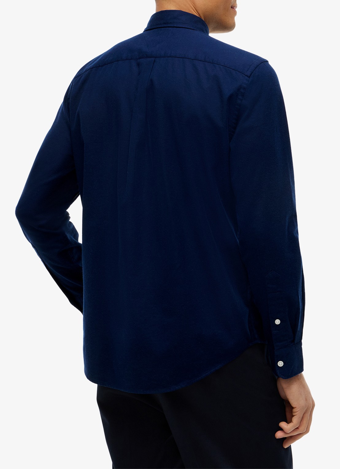 Tommy Hilfiger Regular fit overhemd van flanel - achterkant 5 carbon navy-dcc / blauw