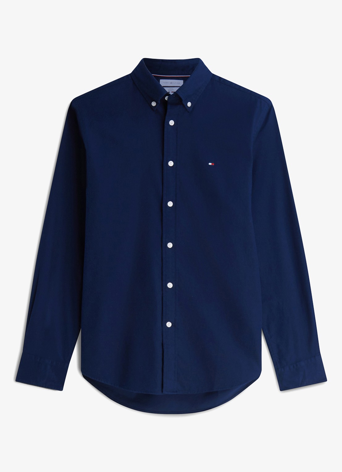 Tommy Hilfiger Regular fit overhemd van flanel - voorkant carbon navy-dcc / blauw