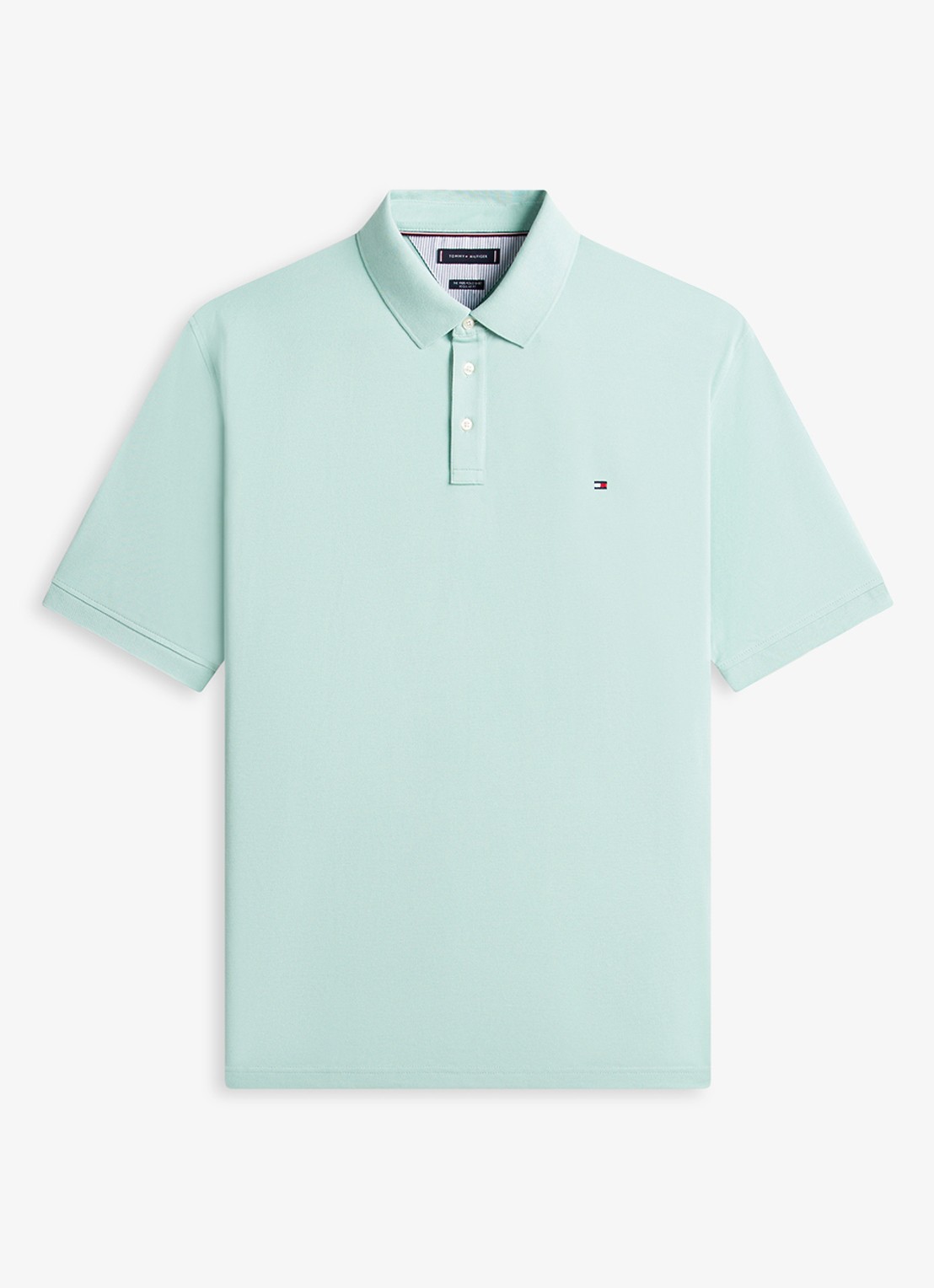 Tommy Hilfiger Regular fit polo in katoenblend - voorkant 4 mint