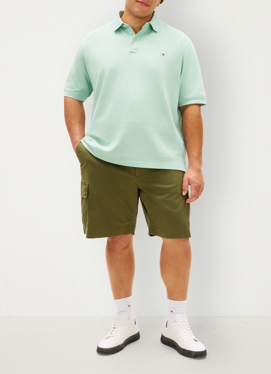 Tommy Hilfiger Regular fit polo in katoenblend - voorkant 5 mint