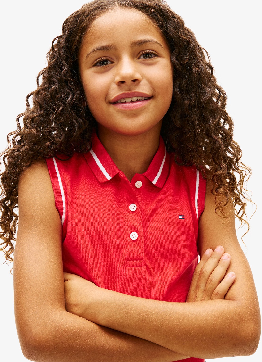 Tommy Hilfiger Regular fit polo in katoenblend - detail 5 rood