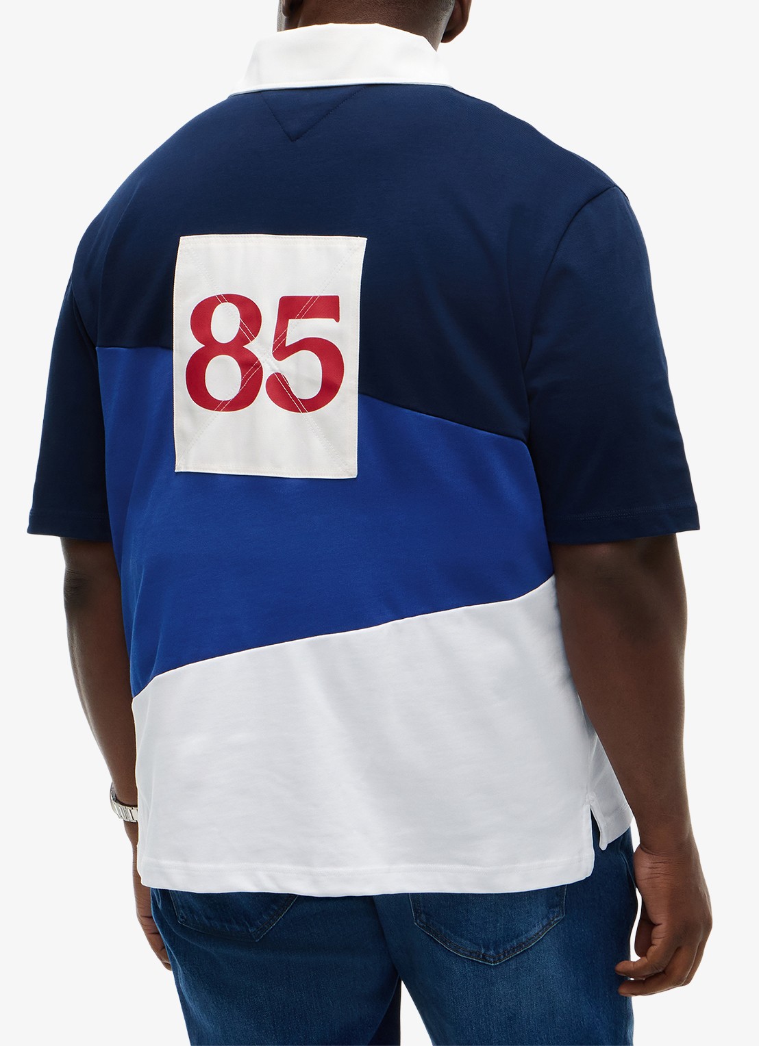 Tommy Hilfiger Regular fit polo met colour blocking - achterkant 3 multicolor