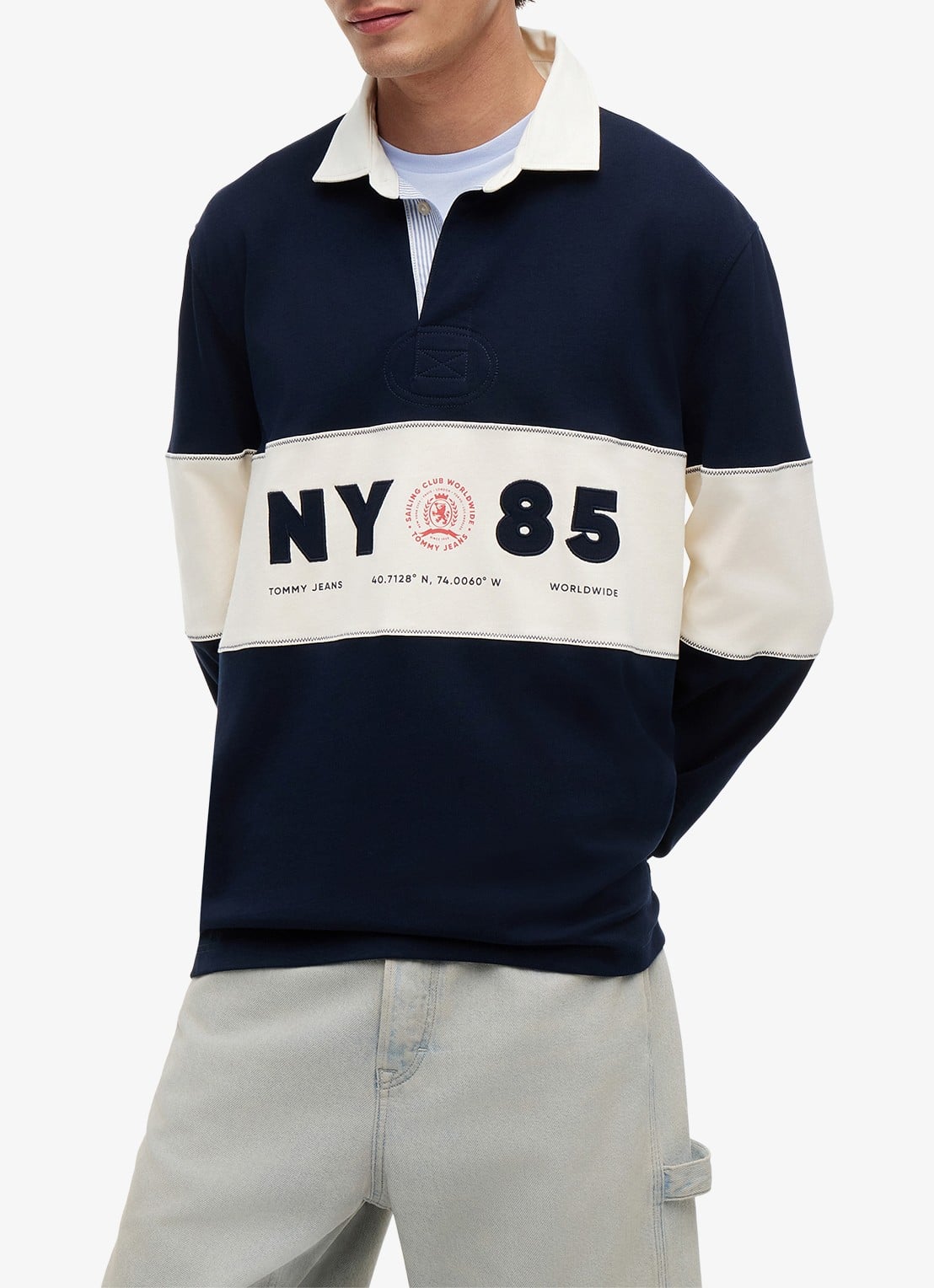 Tommy Hilfiger Regular fit polo met logo - detail 4 dark night navy-c1g