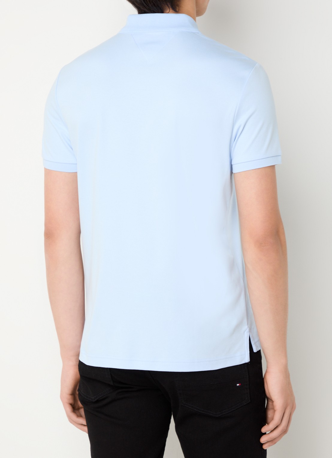 Tommy Hilfiger Regular fit polo met logo - achterkant sweet blue-c3q / lichtblauw