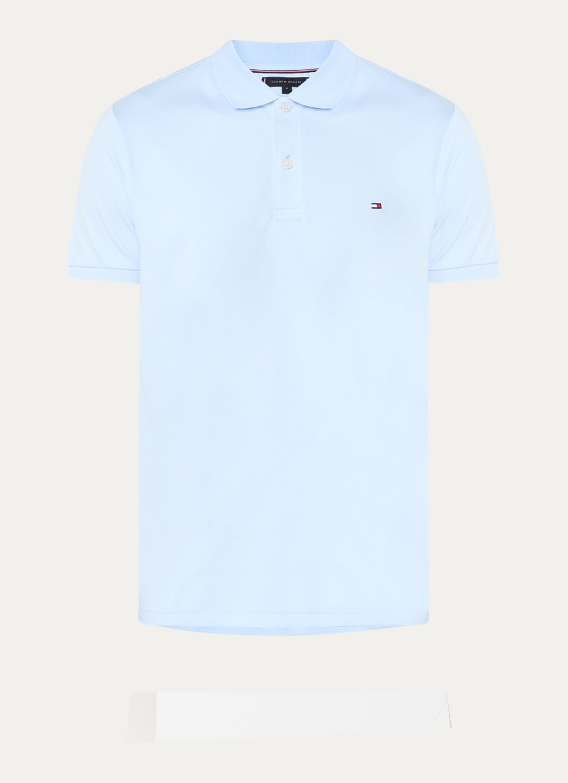 Tommy Hilfiger Regular fit polo met logo - voorkant 3 sweet blue-c3q / lichtblauw