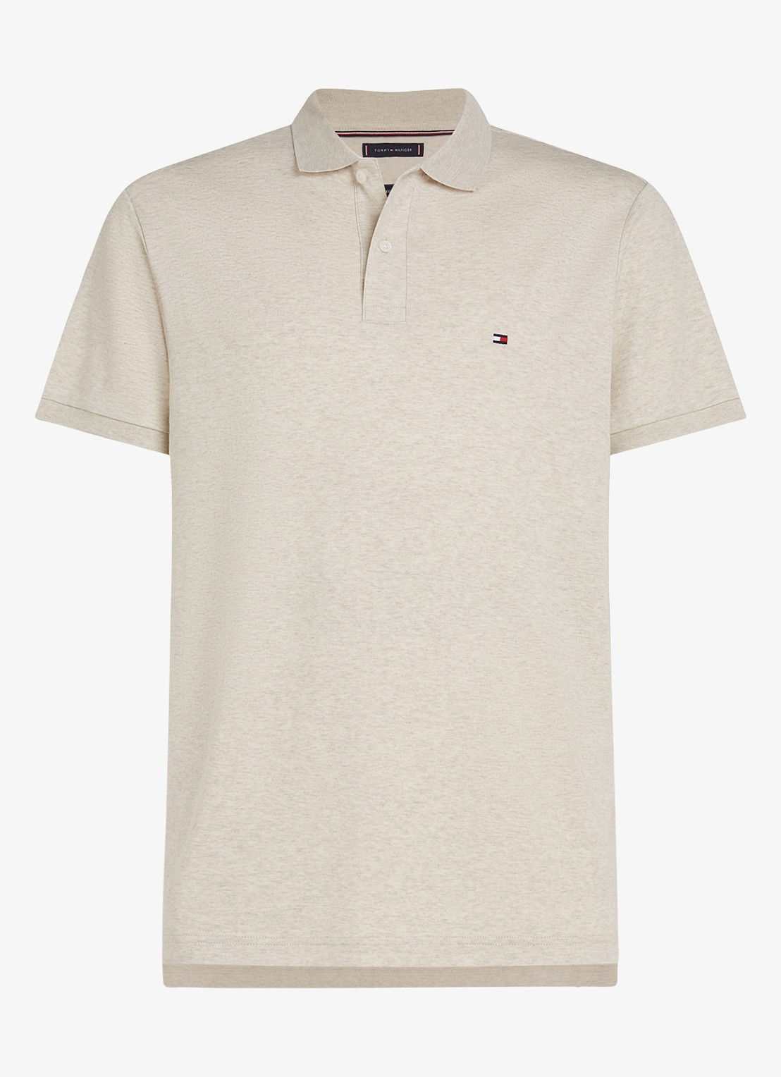 Tommy Hilfiger Regular fit polo met logo - voorkant 4 creme