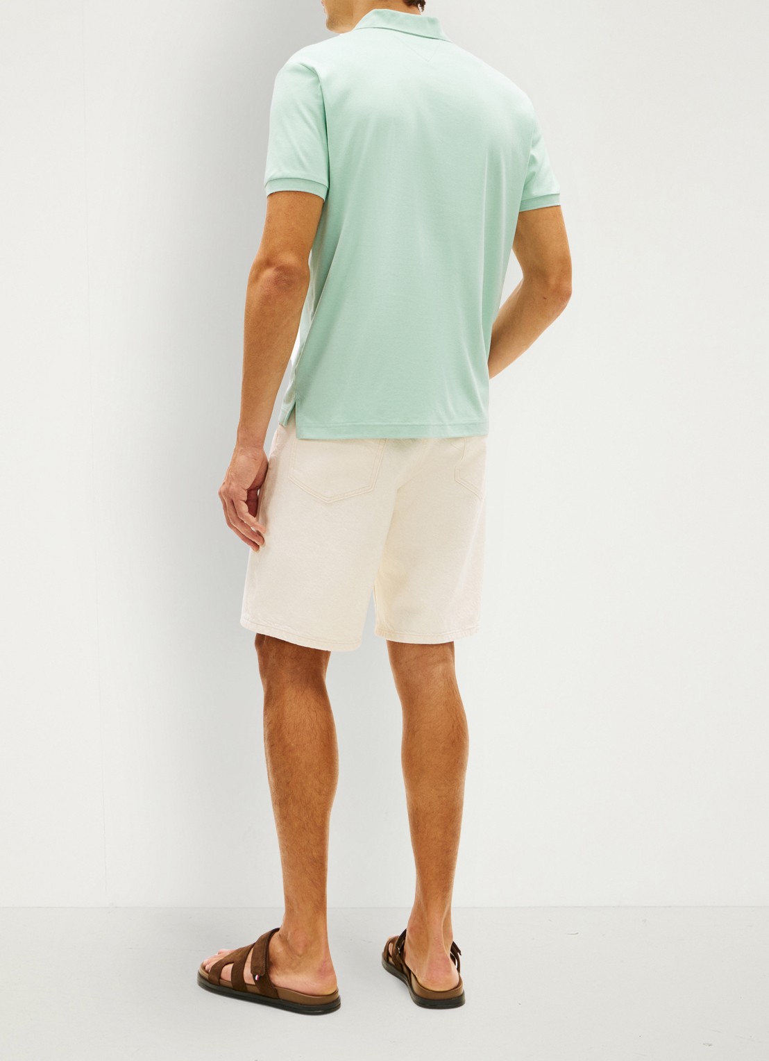 Tommy Hilfiger Regular fit polo met logo - achterkant 3 mint