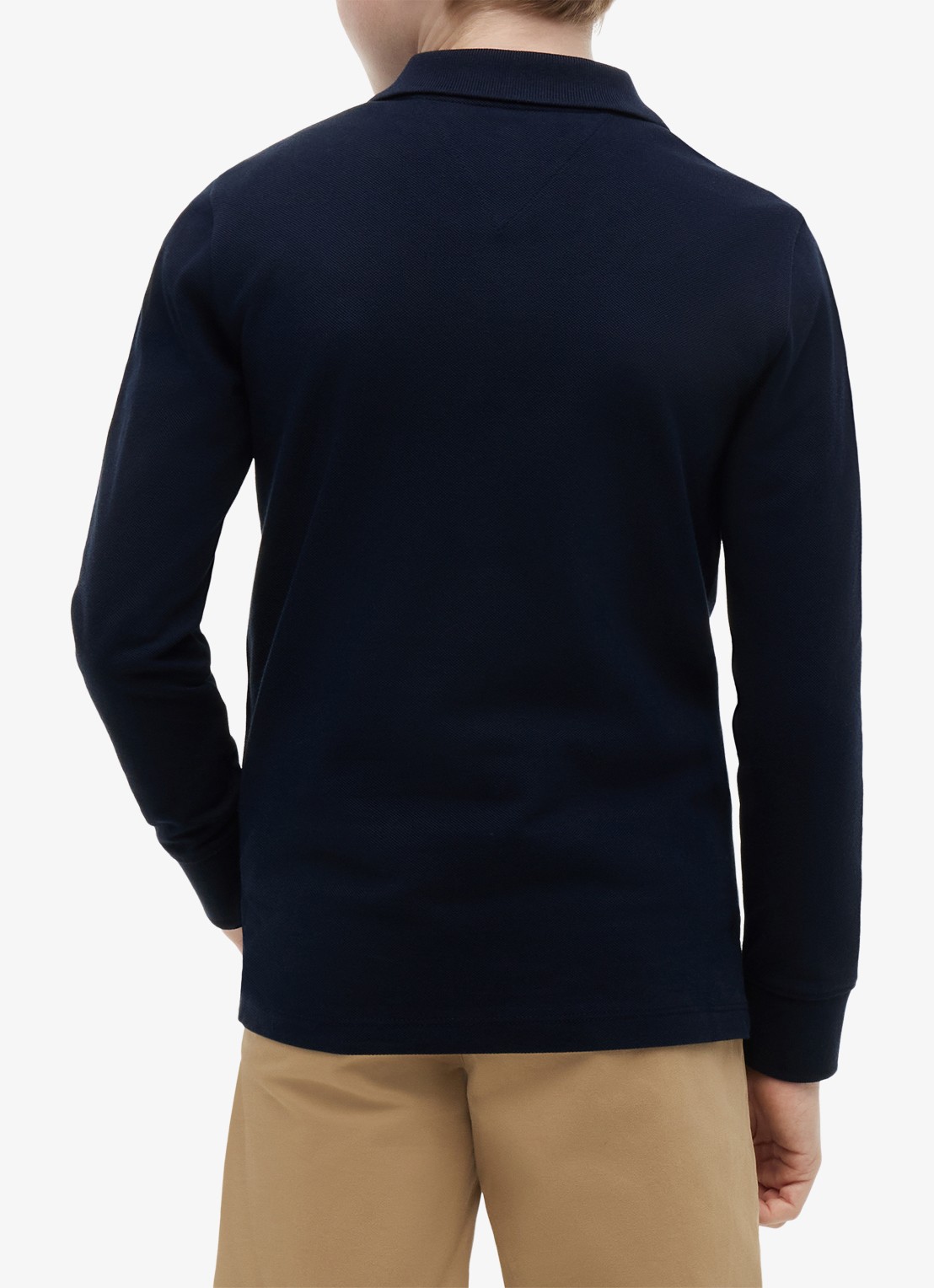 Tommy Hilfiger Regular fit polo met logo - achterkant 4 dark night navy-c1g
