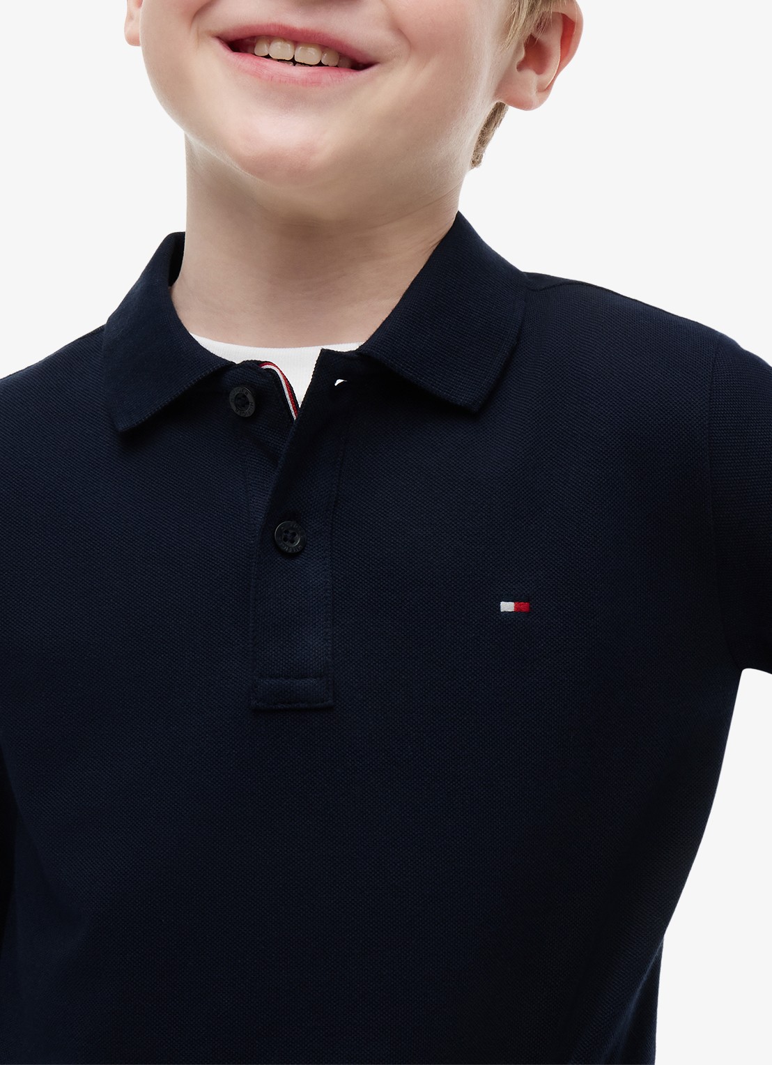 Tommy Hilfiger Regular fit polo met logo - detail 7 dark night navy-c1g
