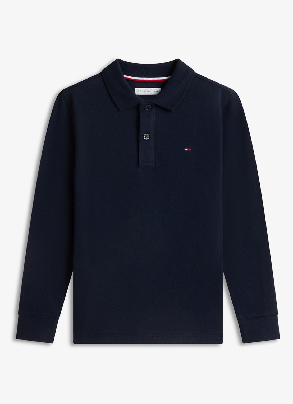 Tommy Hilfiger Regular fit polo met logo - voorkant dark night navy-c1g