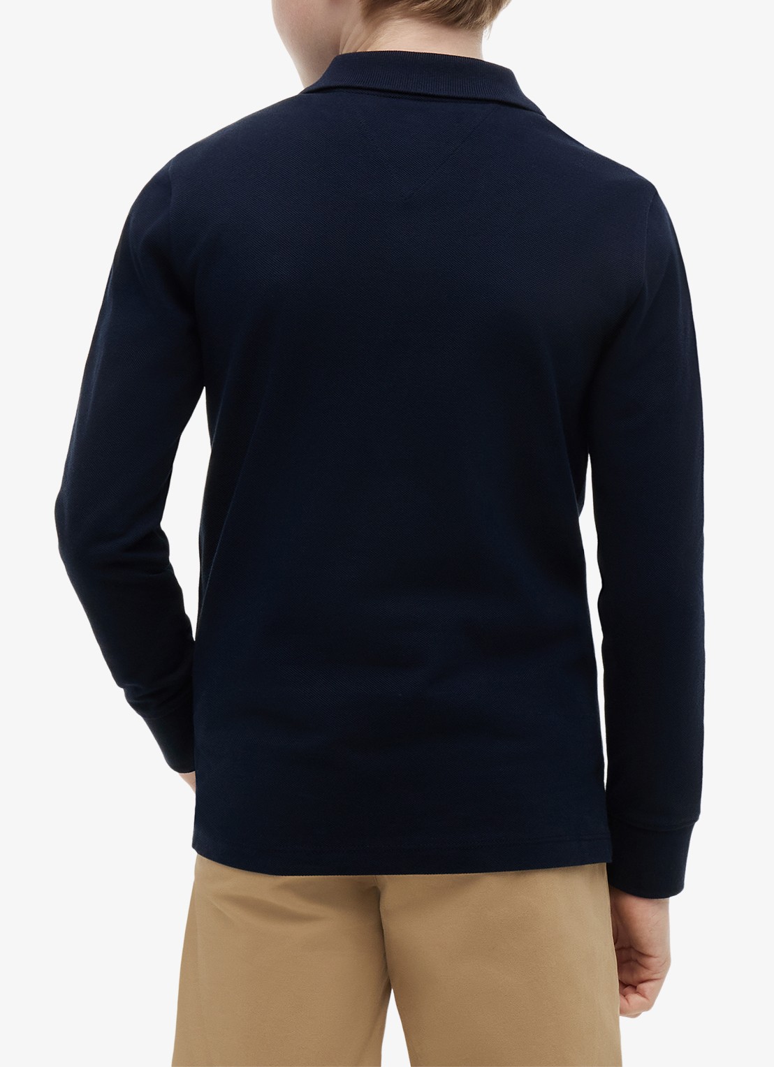 Tommy Hilfiger Regular fit polo met logo - achterkant 5 dark night navy-c1g