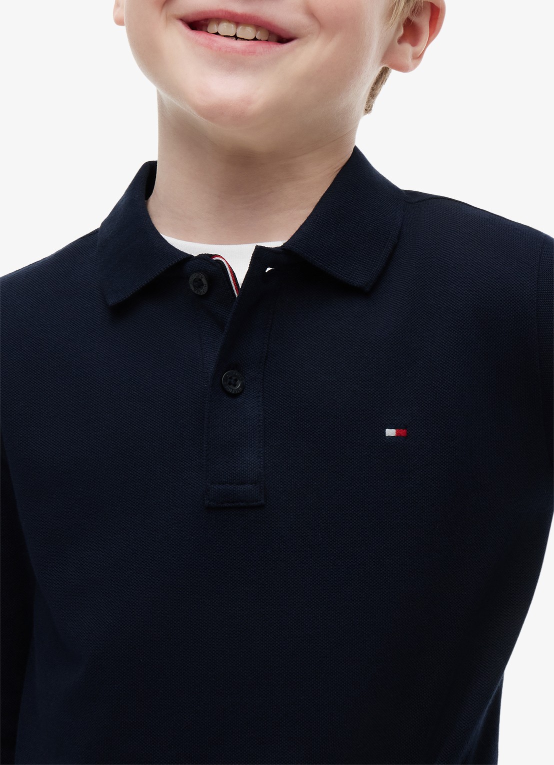 Tommy Hilfiger Regular fit polo met logo - detail 4 dark night navy-c1g