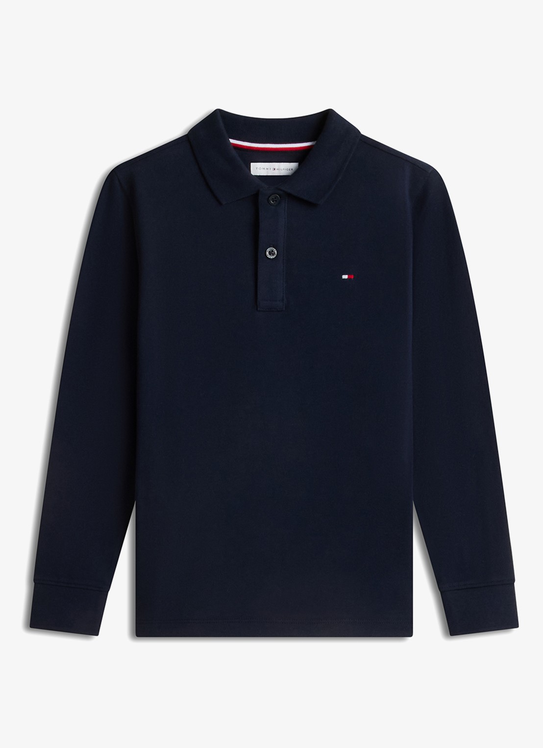 Tommy Hilfiger Regular fit polo met logo - voorkant dark night navy-c1g