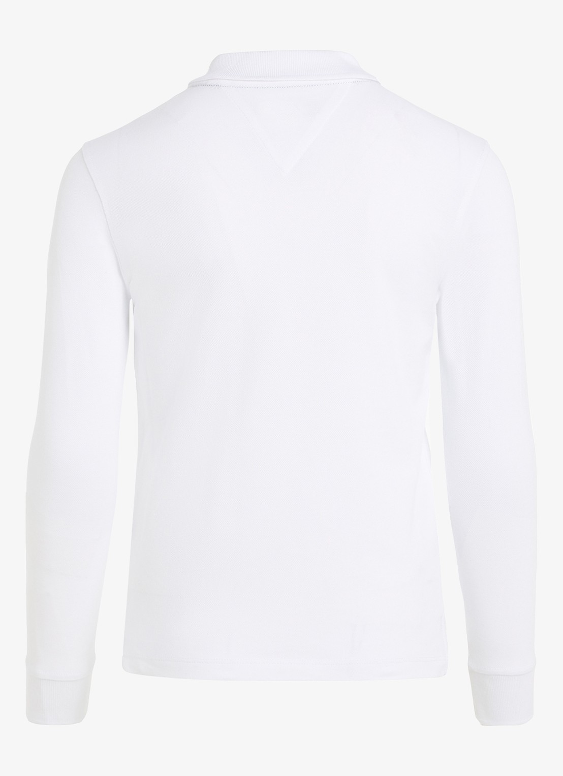 Tommy Hilfiger Regular fit polo met logo - achterkant 8 wit