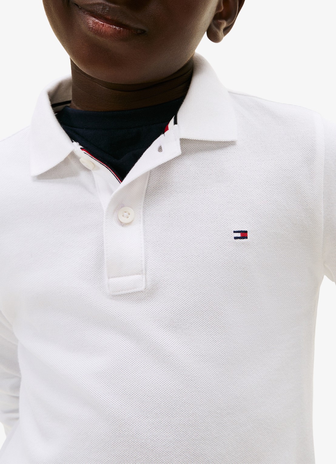 Tommy Hilfiger Regular fit polo met logo - detail 5 wit